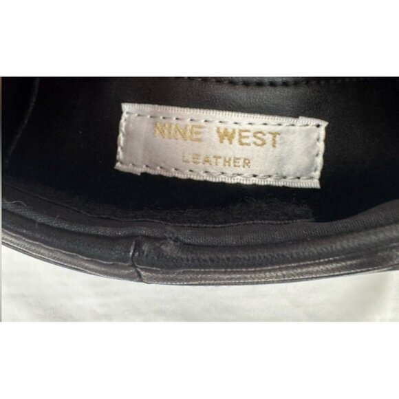 Nine West Black Leather Crossbody Bag Purse Y2K Minimalist Indie Boho Retro - Picture 4 of 9